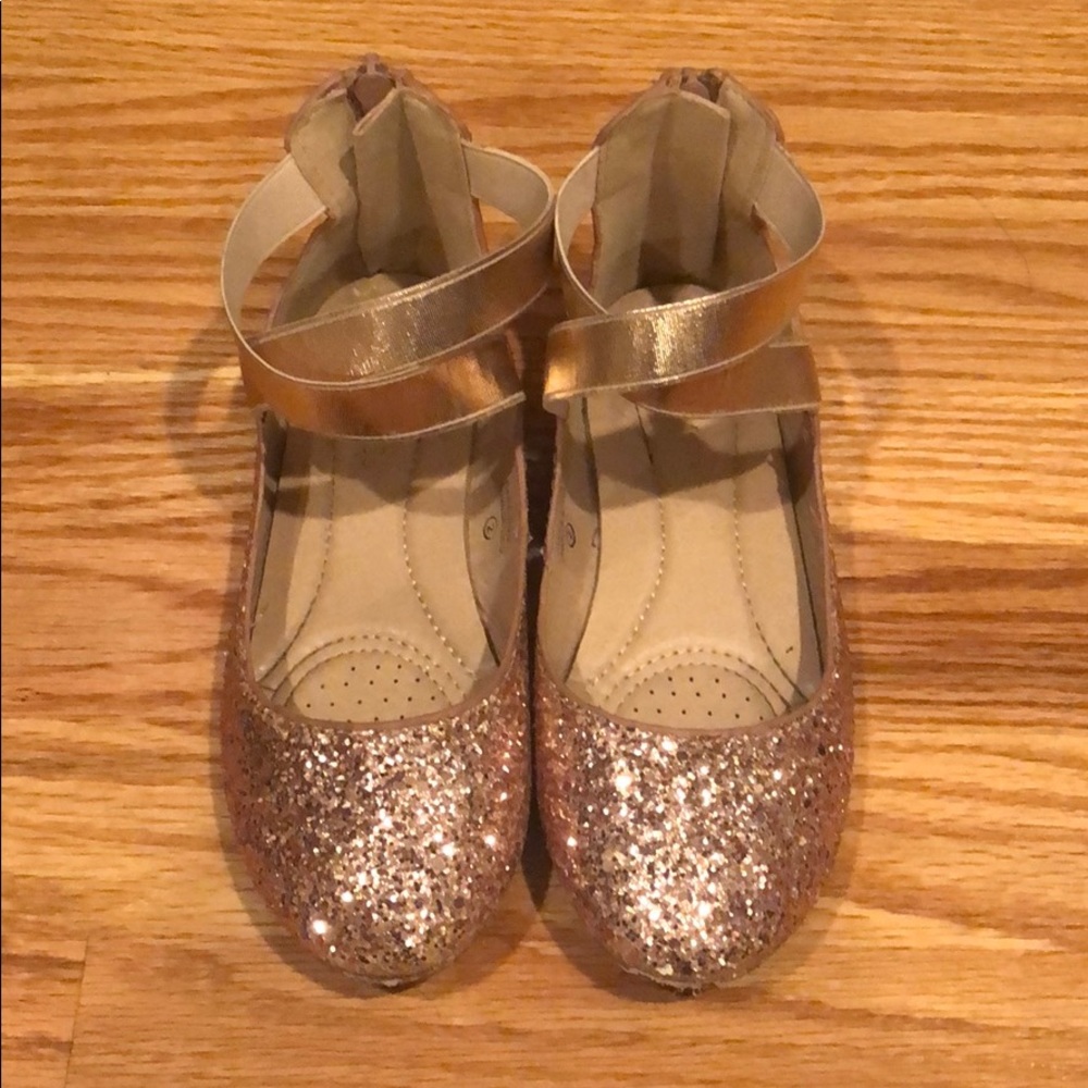 Girls Size 2 Glitter Ballet Shoes